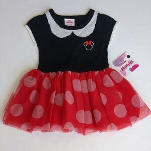 Disney Baby Minnie Mouse Sweater Top Tulle Bottom Cosplay Dress Sz 12M